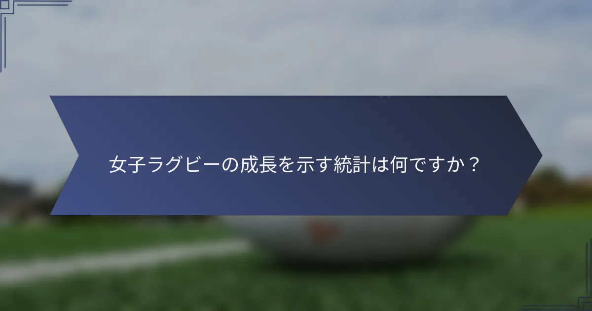 女子ラグビーの成長を示す統計は何ですか?
